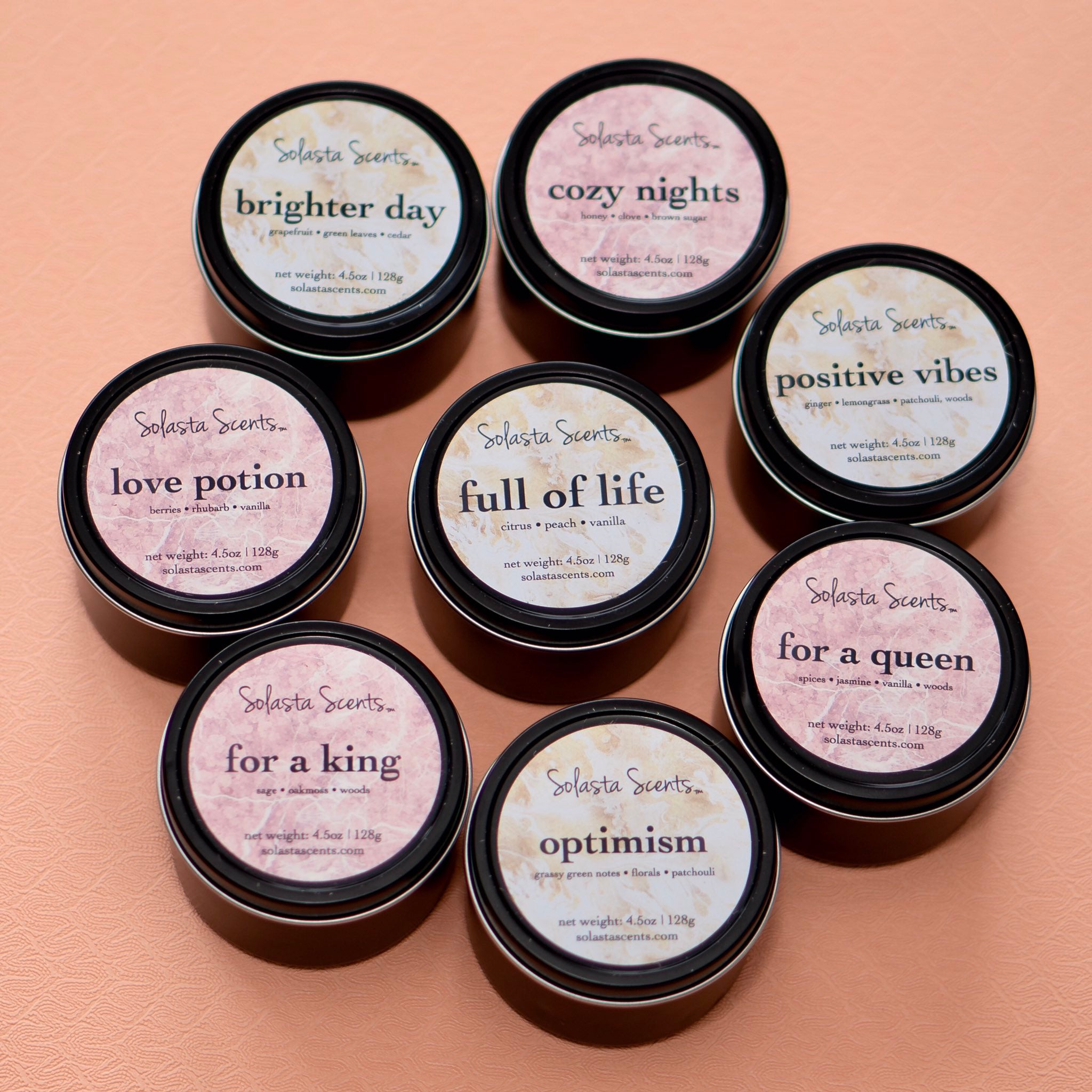 Solasta Scents®: Luxe Black Travel Candles