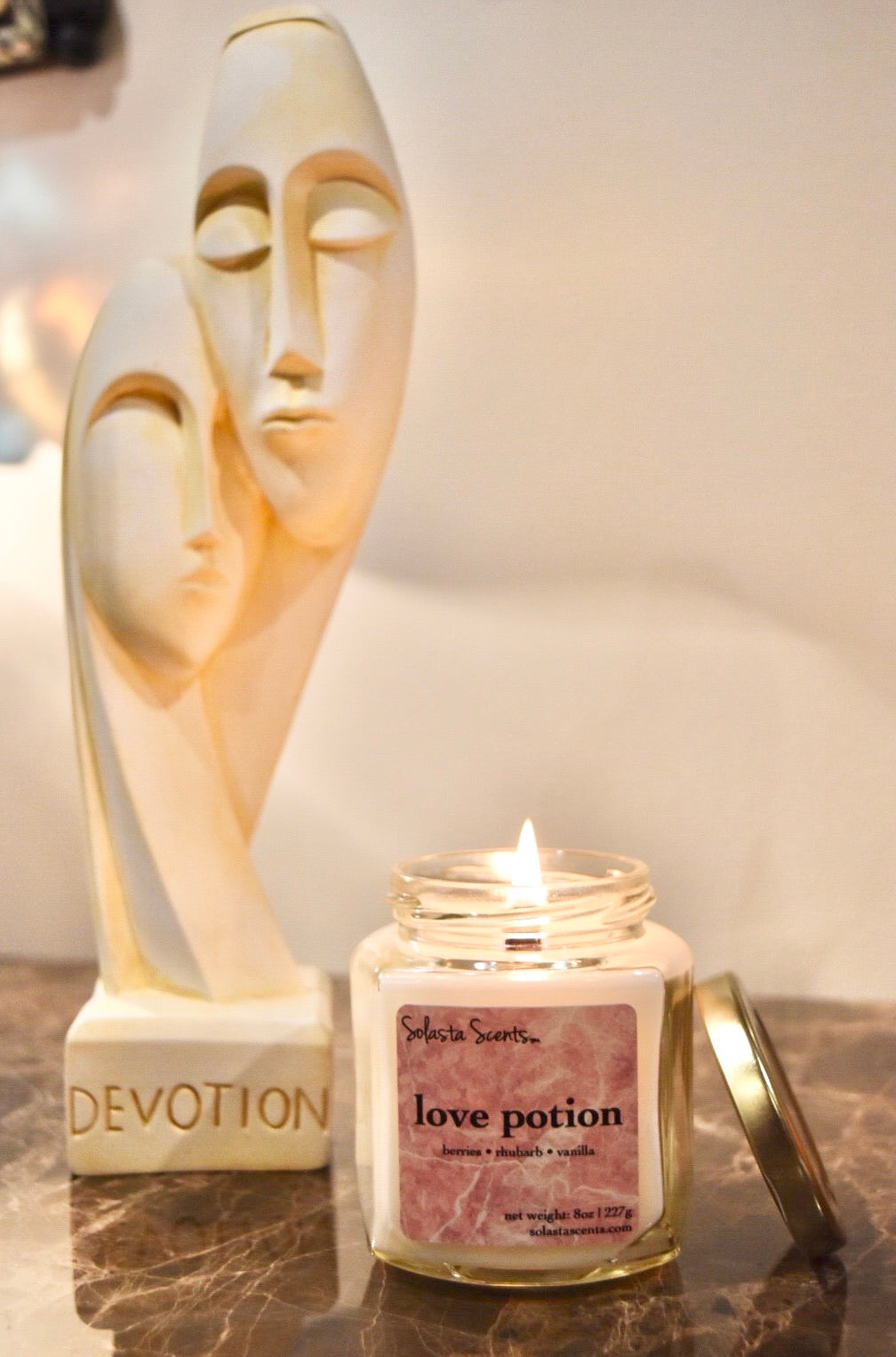 Love Potion - Luxury Coconut Wax | Wooden Wick Candle - Solasta Scents