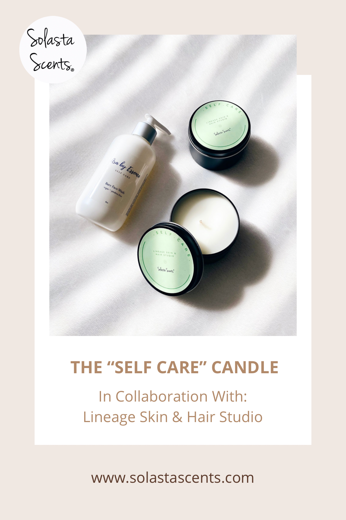 Solasta Scents® x Lineage Skin & Hair Studio Collaboration Blog Graphic