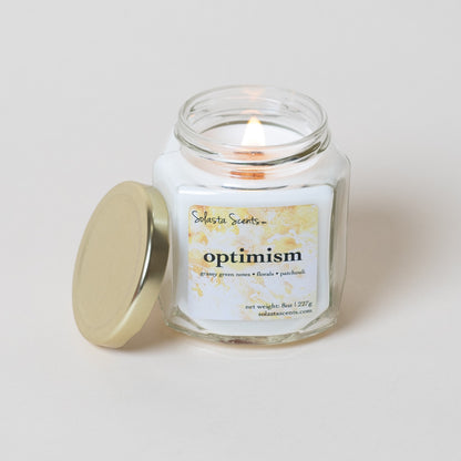 Optimism - Luxury Coconut Wax | Wooden Wick Candle - Solasta Scents