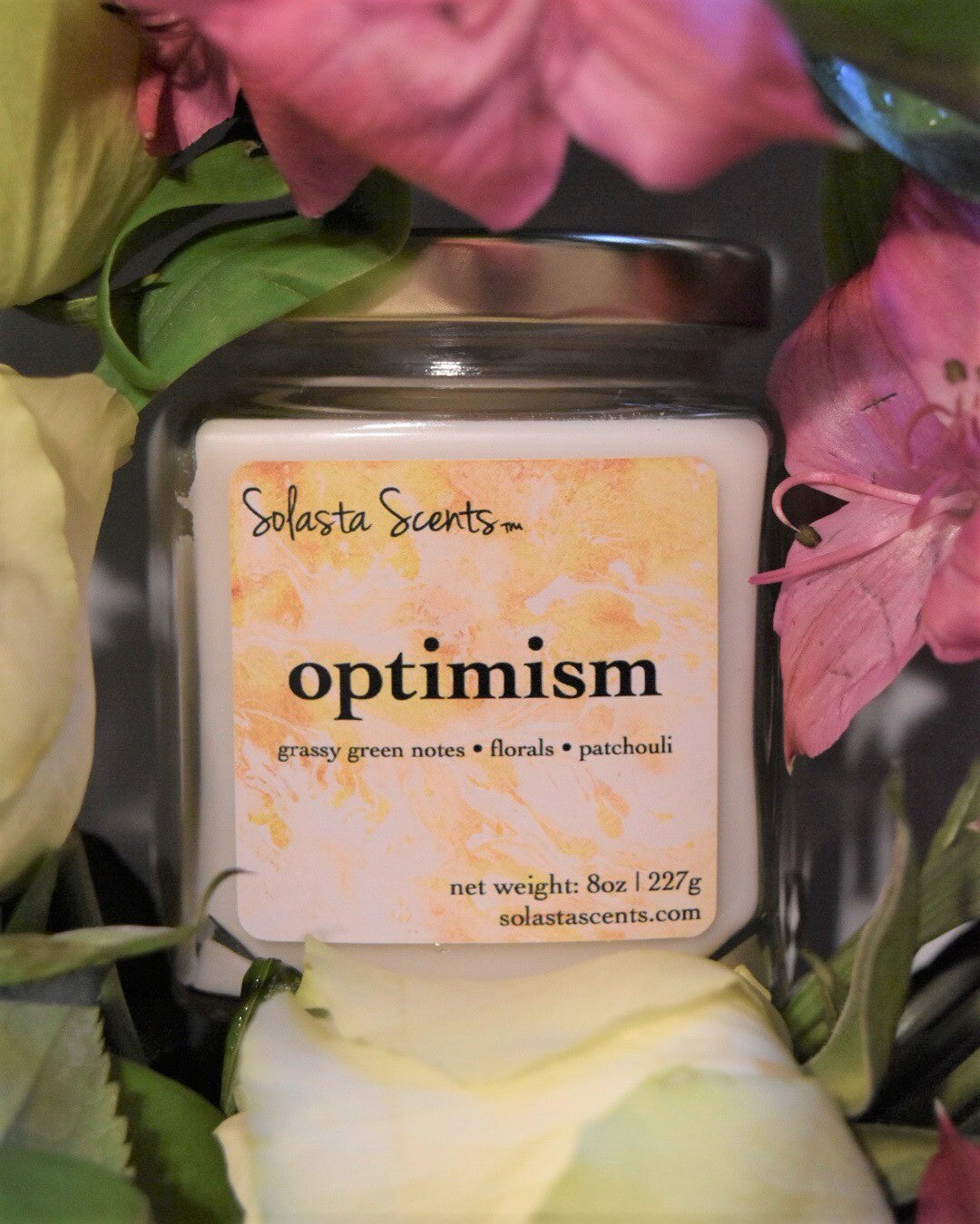 Optimism - Luxury Coconut Wax | Wooden Wick Candle - Solasta Scents