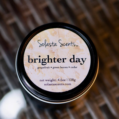 Brighter Day - Luxury Coconut Wax | Black Travel Candle - Solasta Scents