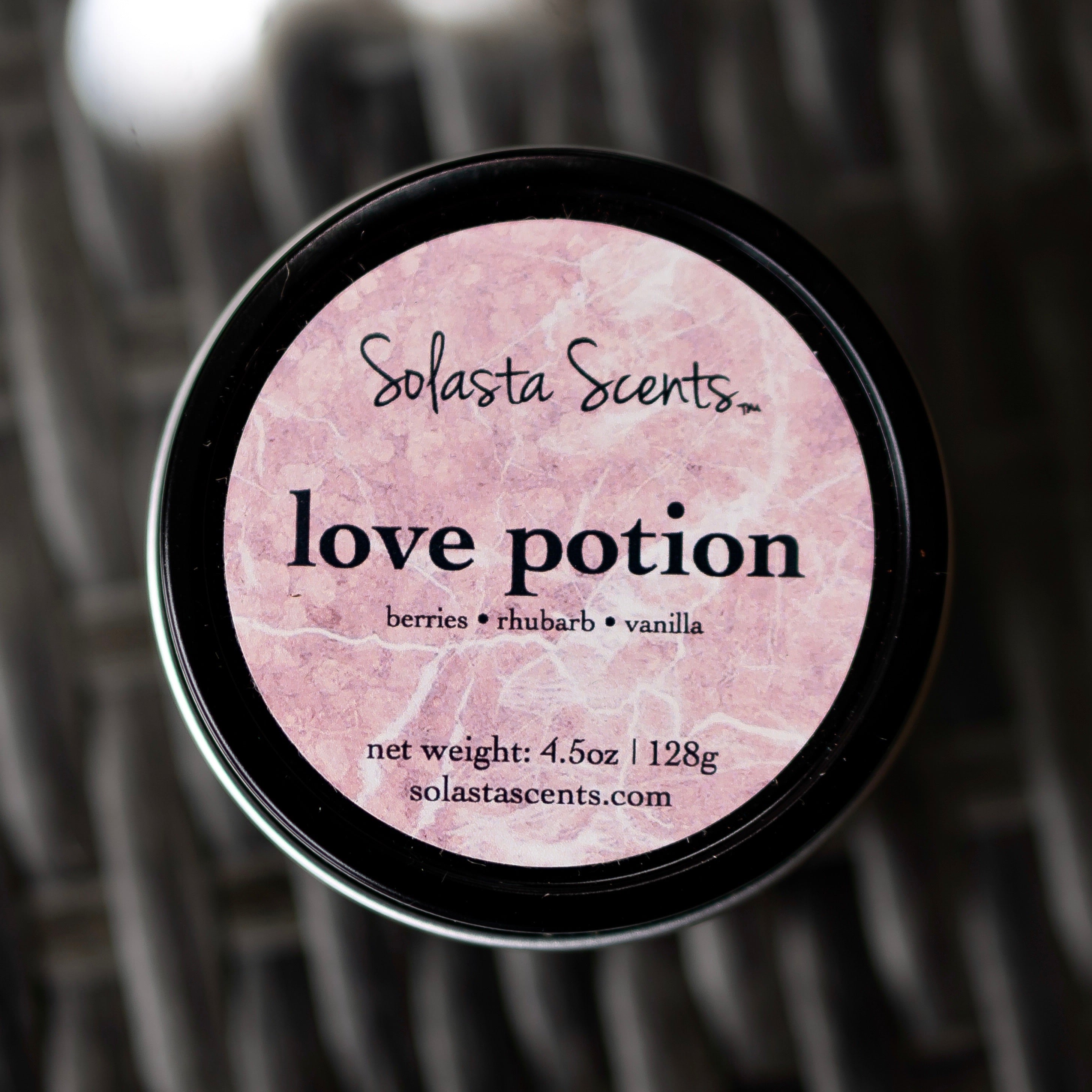 Love Potion - Luxury Coconut Wax | Black Travel Candle - Solasta Scents